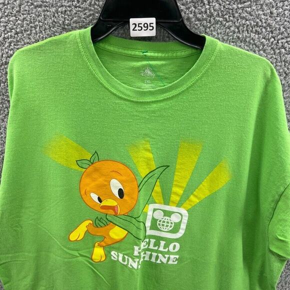 Disney Parks Orange Bird Hello Sunshine Graphic T-shirt Adult Unisex XL Green - Picture 11 of 11